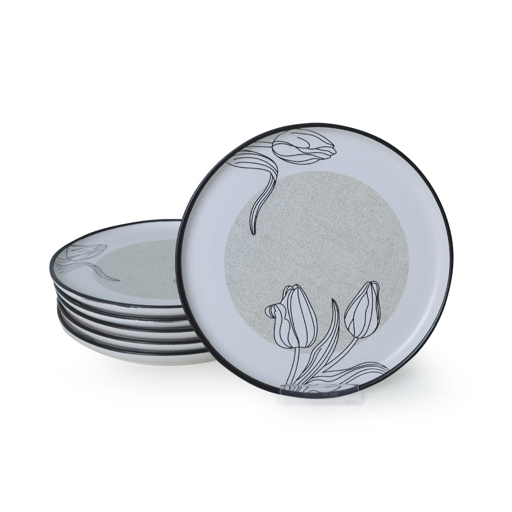 Keraart Shade Flowers Nordic Cake Plate 22 Cm 6 Pieces