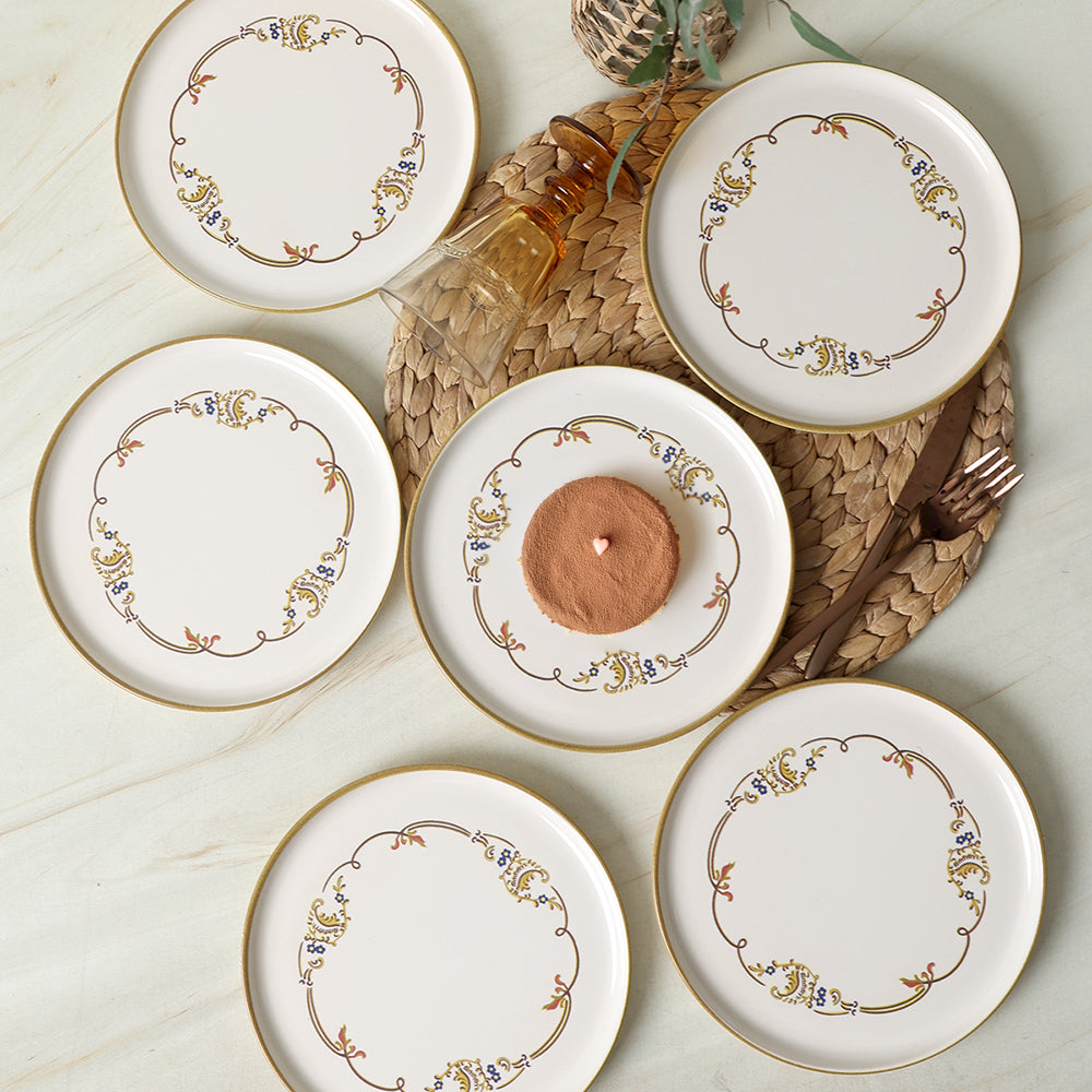 Bronze Bloom Nordic Cake Plate 22 Cm 6 Pieces