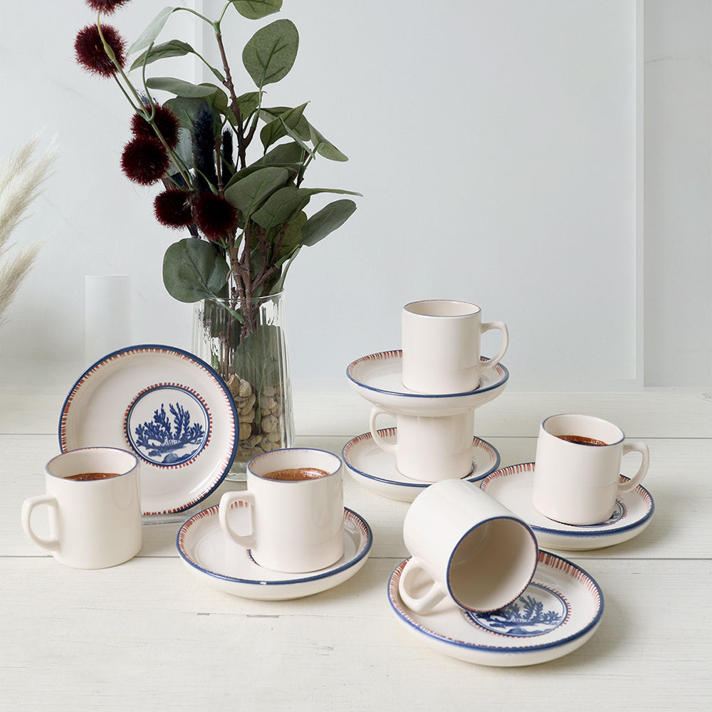 Marine Wonders Nordic Coffee Set 12 Pieces for 6 People