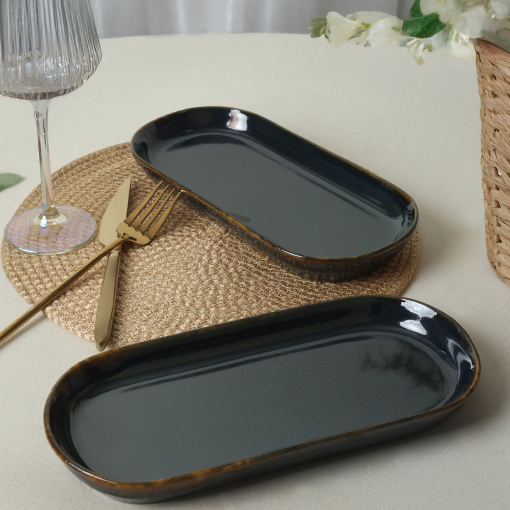 Noyan Boat Plate 26 Cm 2 Pieces