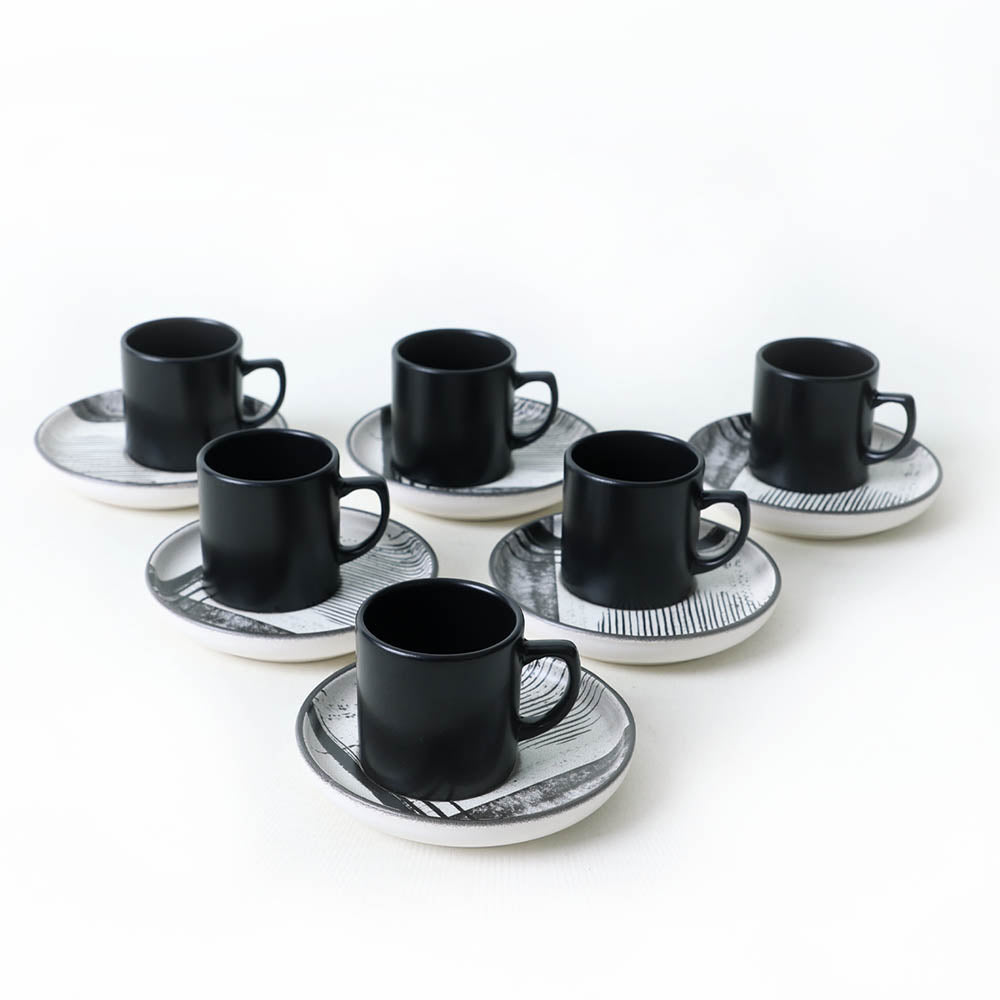 Shadowy Nordic Coffee Set 12 Pieces 6 Person