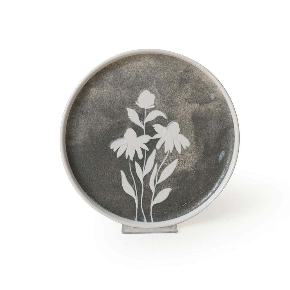 Deep Flowers Nordic Cake Plate 22 Cm 6 Pieces