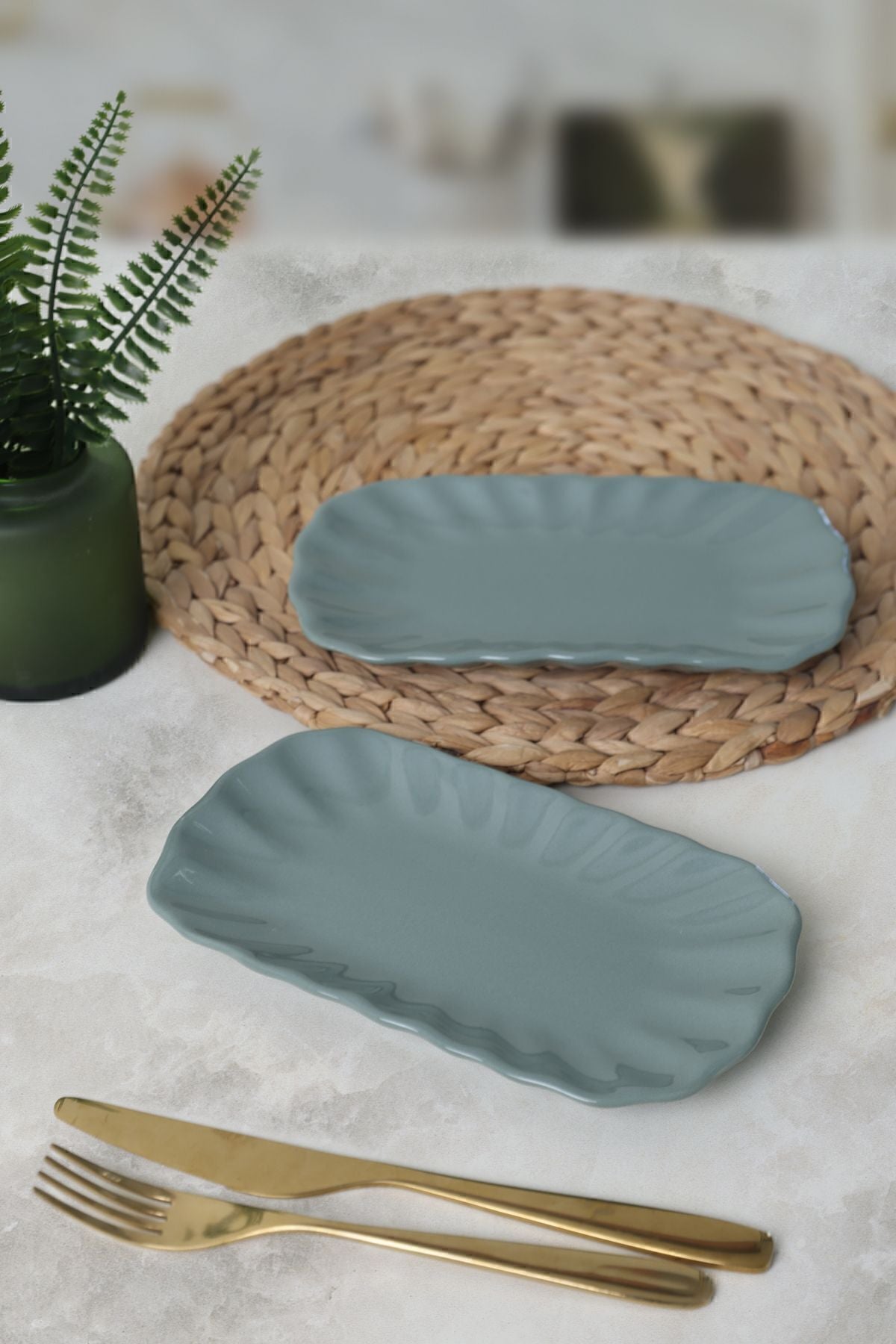 Green Sirius Boat Plate 23 cm 2 Pieces