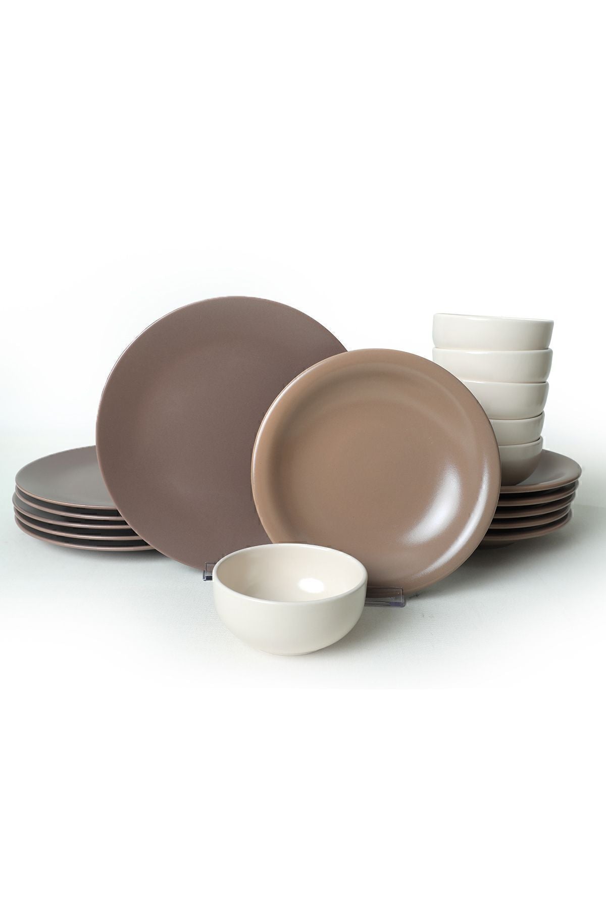 Brown Mix Dinner Set 18 Pieces for 6 People
