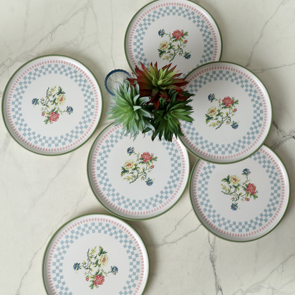 Rose Line Nordic Cake Plate 22 Cm 6 Pieces