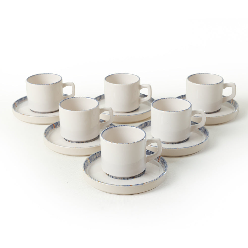Sapphire Stackable Tea Set 12 Pieces for 6 People
