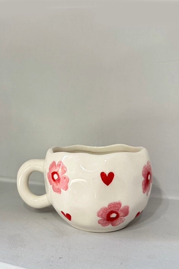 Handmade Ceramic Flower Mug / Cup