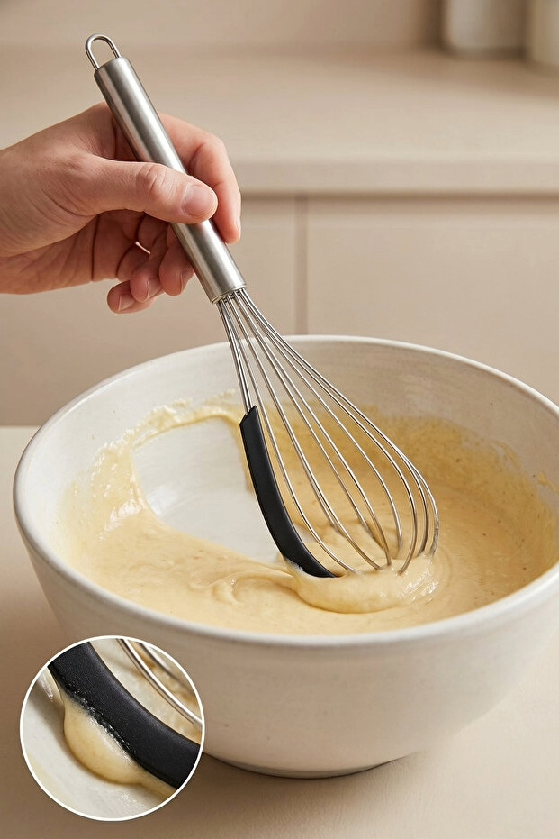 Silicone Whisk with Scraper Edges