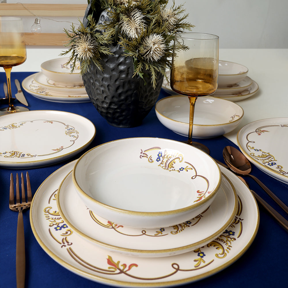 Bronze Bloom Dinner Set 18 Pieces 6 Person