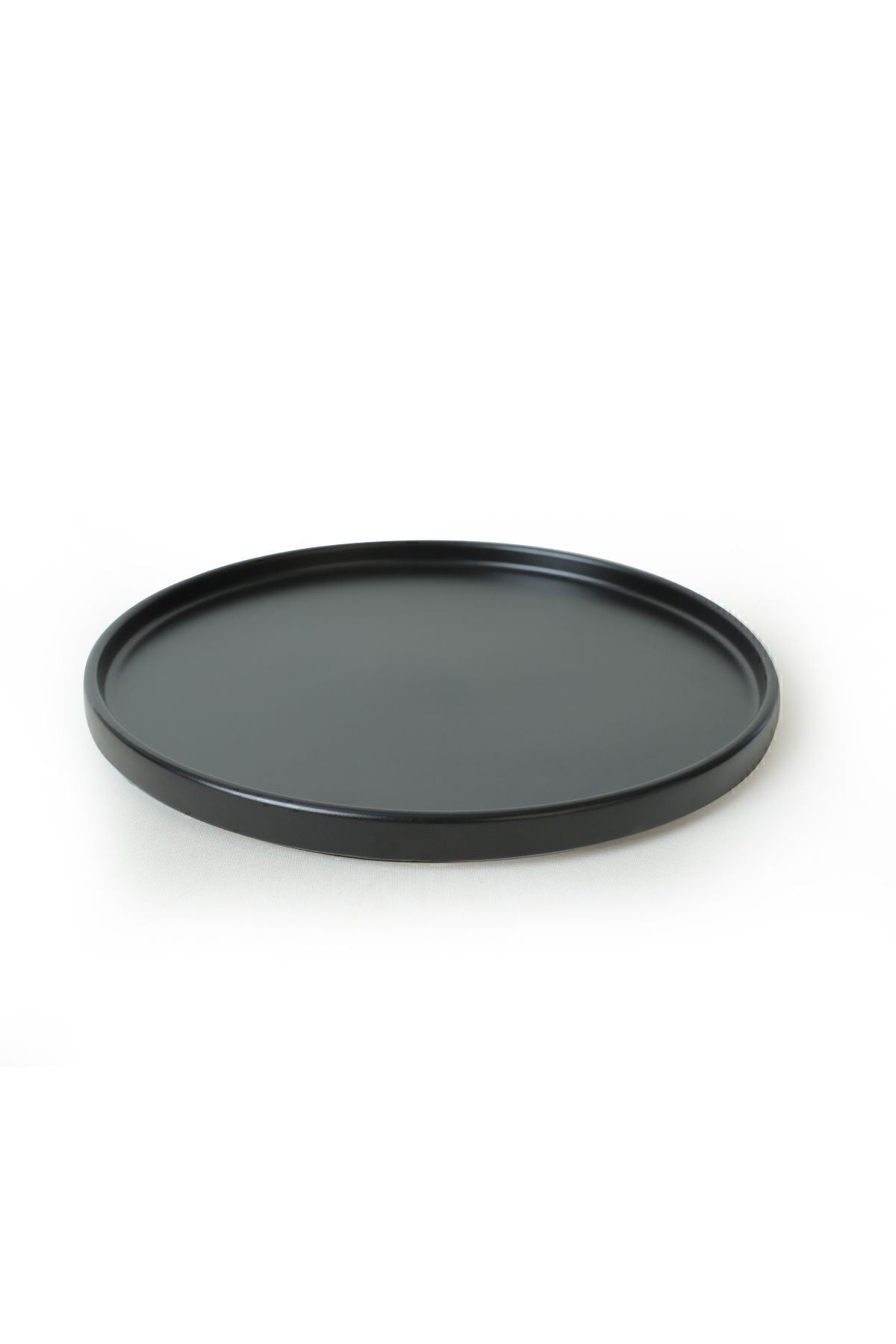 Matte Black Stackable Serving Plate 27 Cm 6 Pieces