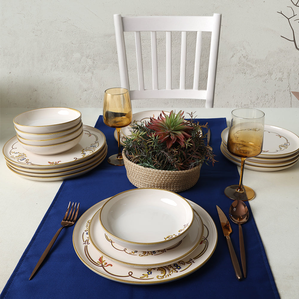 Bronze Bloom Dinner Set 18 Pieces 6 Person
