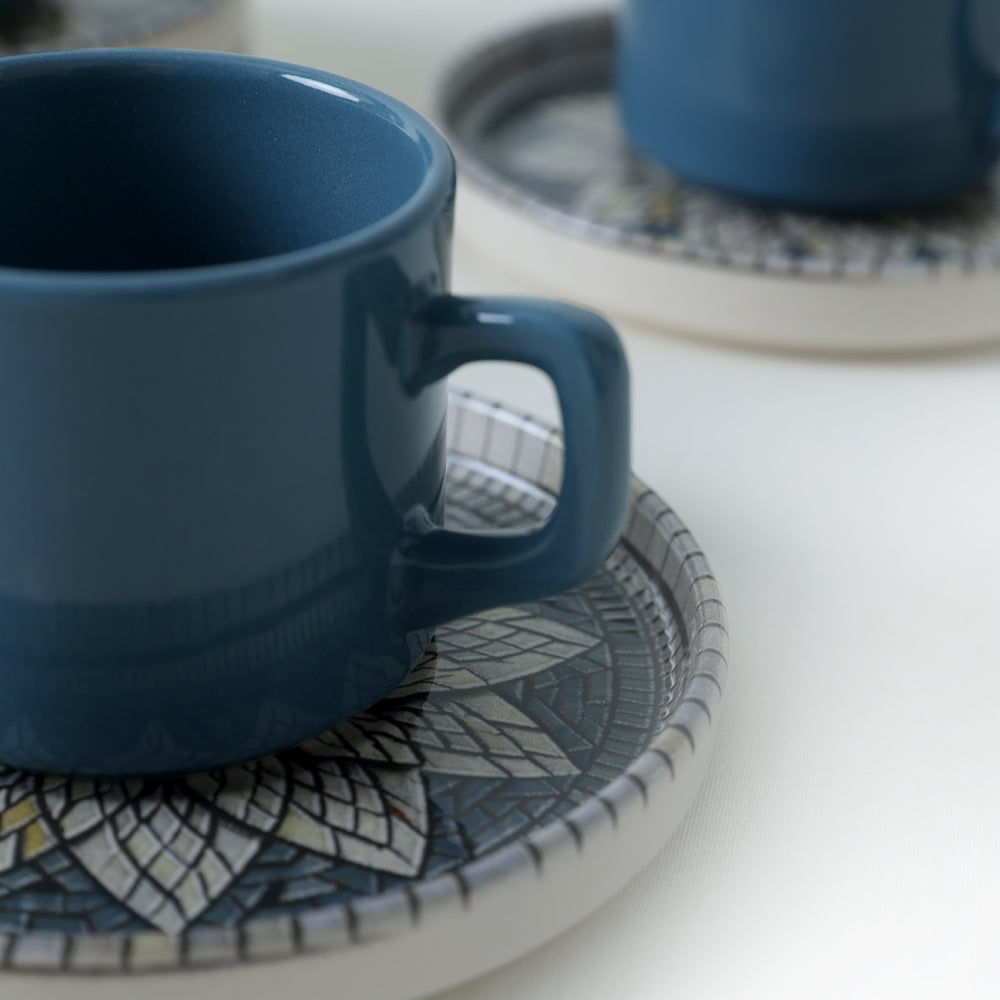 Mosaic Marvels Stackable Tea Set 12 Pieces for 6 People