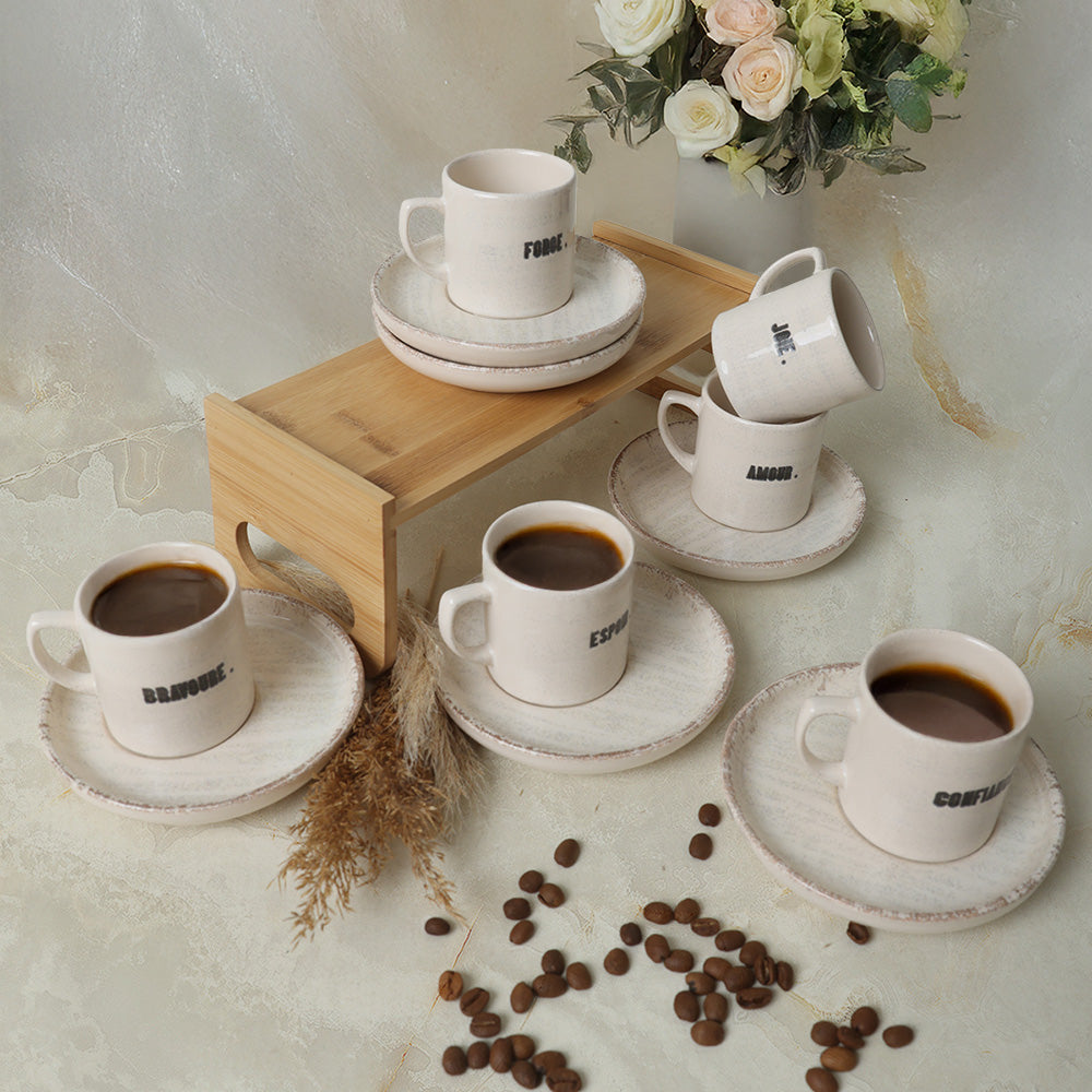Deep Collection Motto Nordic Coffee Set 12 Pieces 6 Person