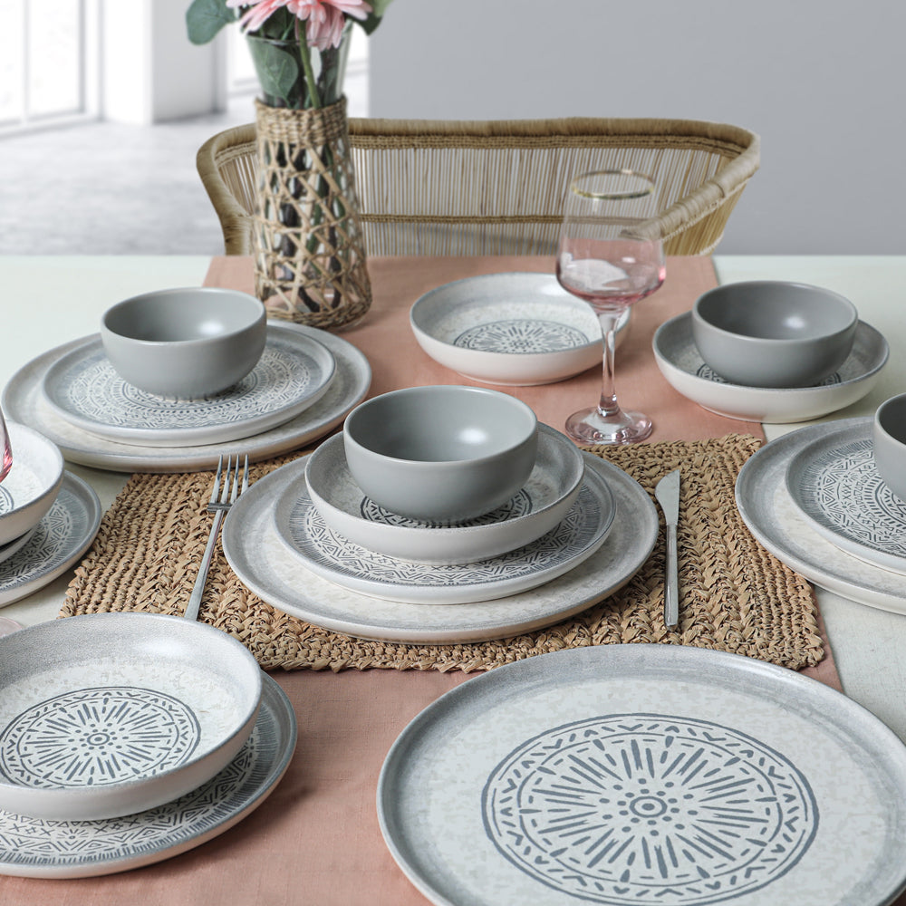 Stone Nordic Dining Set 24 Pieces 6 Person