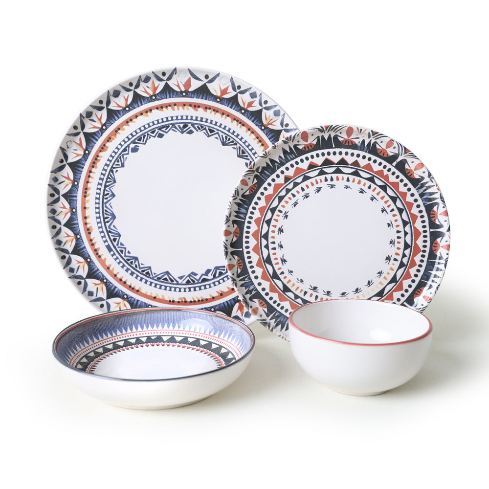 Ethnic Dinner Set 24 Pieces for 6 People
