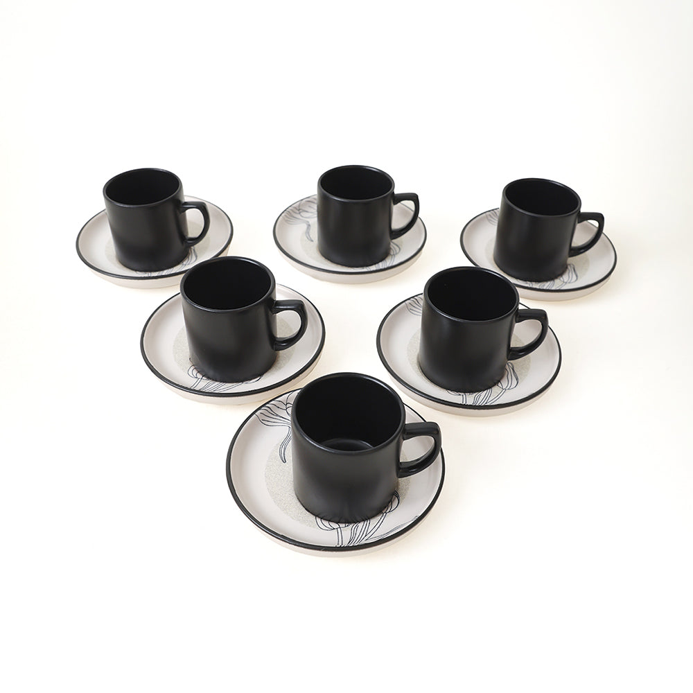 Shade Flowers Nordic Coffee Set 12 Pieces 6 Person