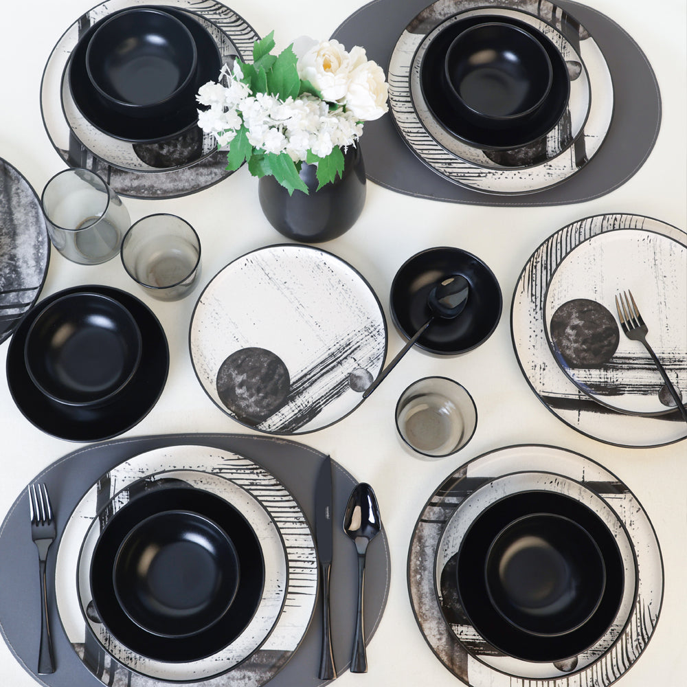 Shadowy Dinner Set 24 Pieces 6 Person