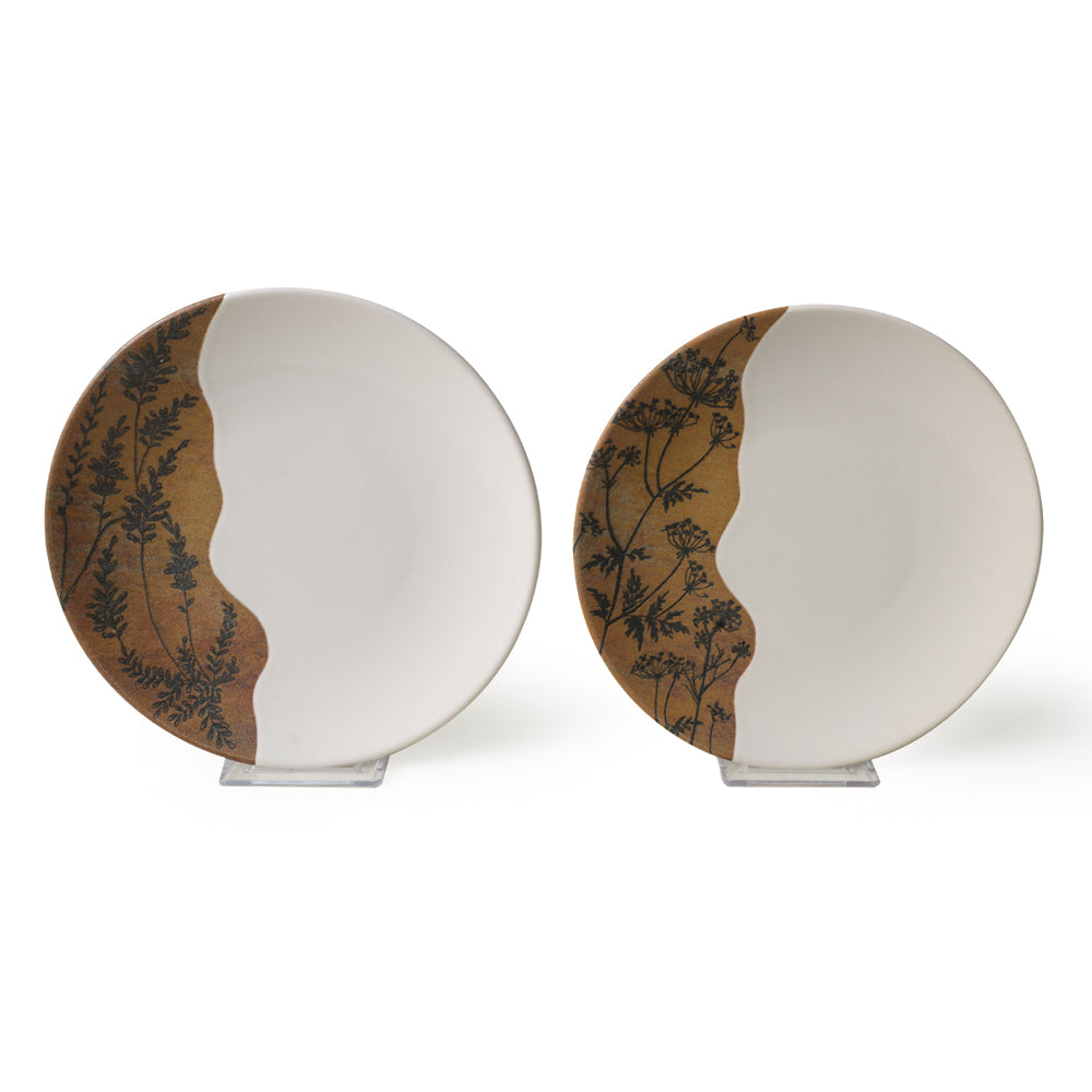 Terra Leaf Aegean Cake Plate 20 Cm 4 Pieces