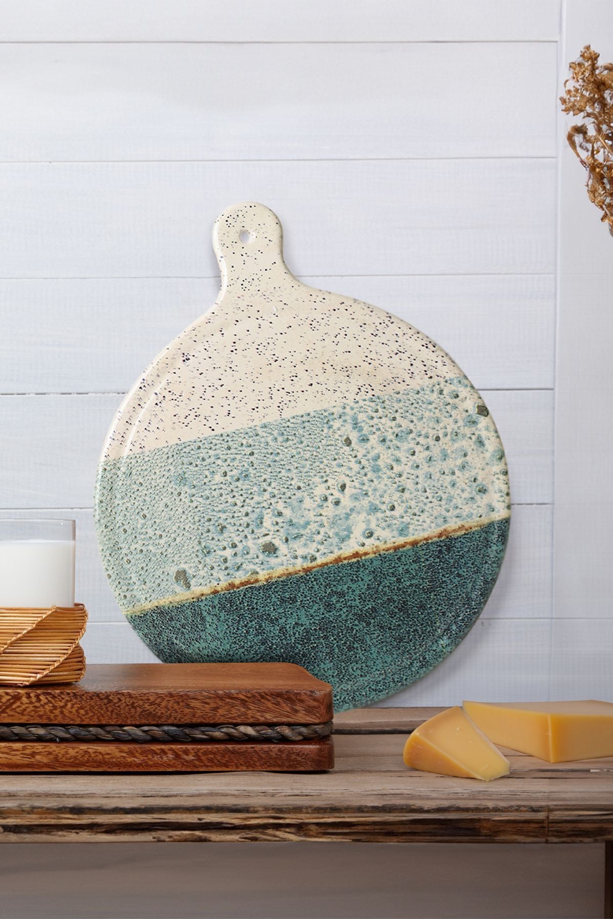 Colored Cheese Presentation Plate 26 Cm