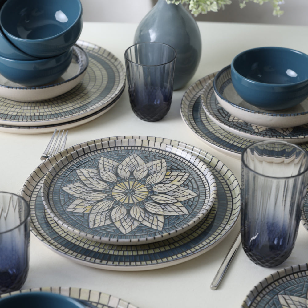 Mosaic Marvels Dinner Set 24 Pieces for 6 People