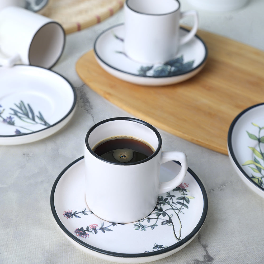 Flower Garden Nordic Coffee Set 12 Pieces 6 Person