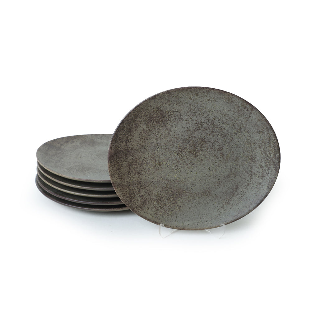 Keraart Matte Clay Stella Cake Plate 23 Cm 6 Pieces