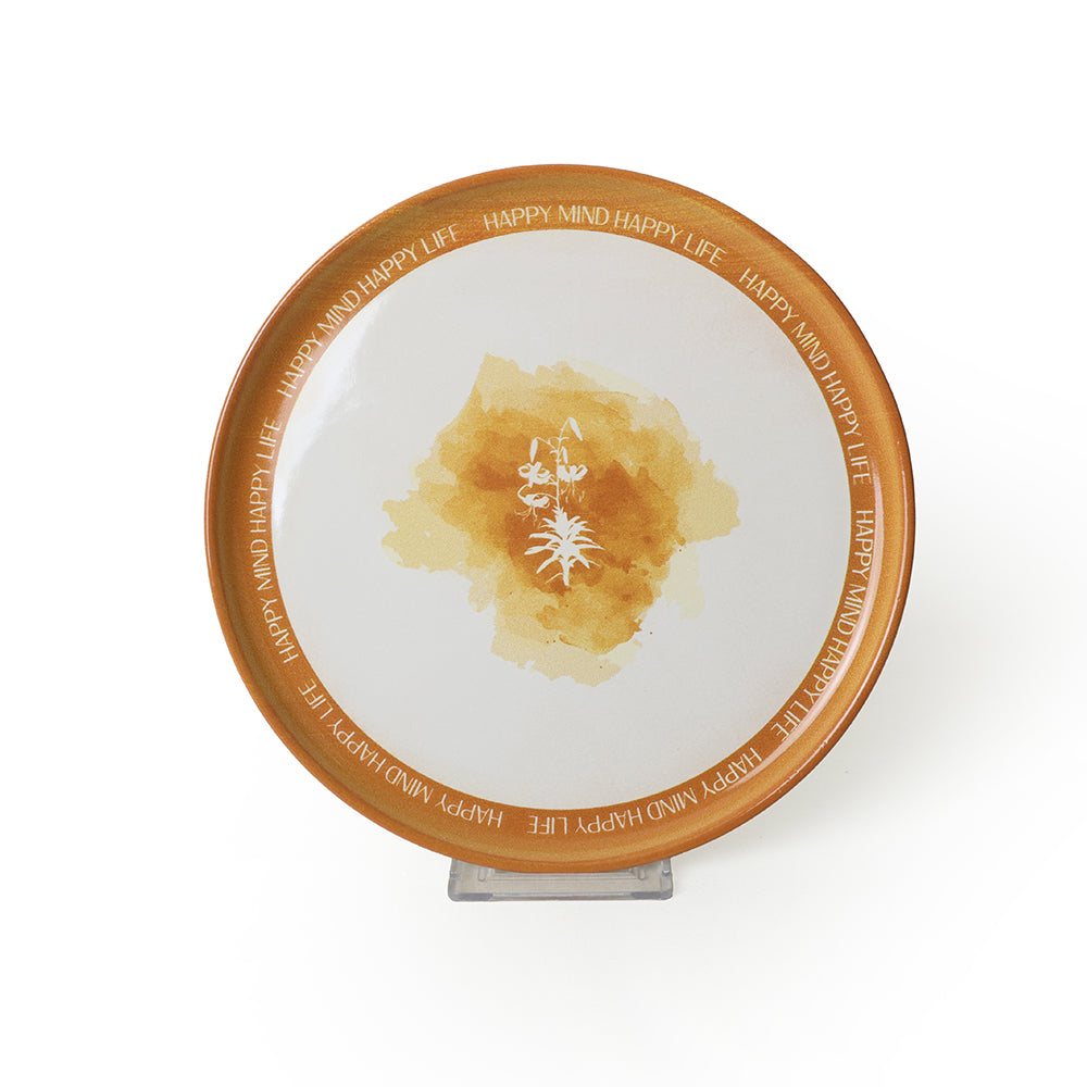 Flowers Motto Nordic Cake Plate 22 Cm 4 Pieces