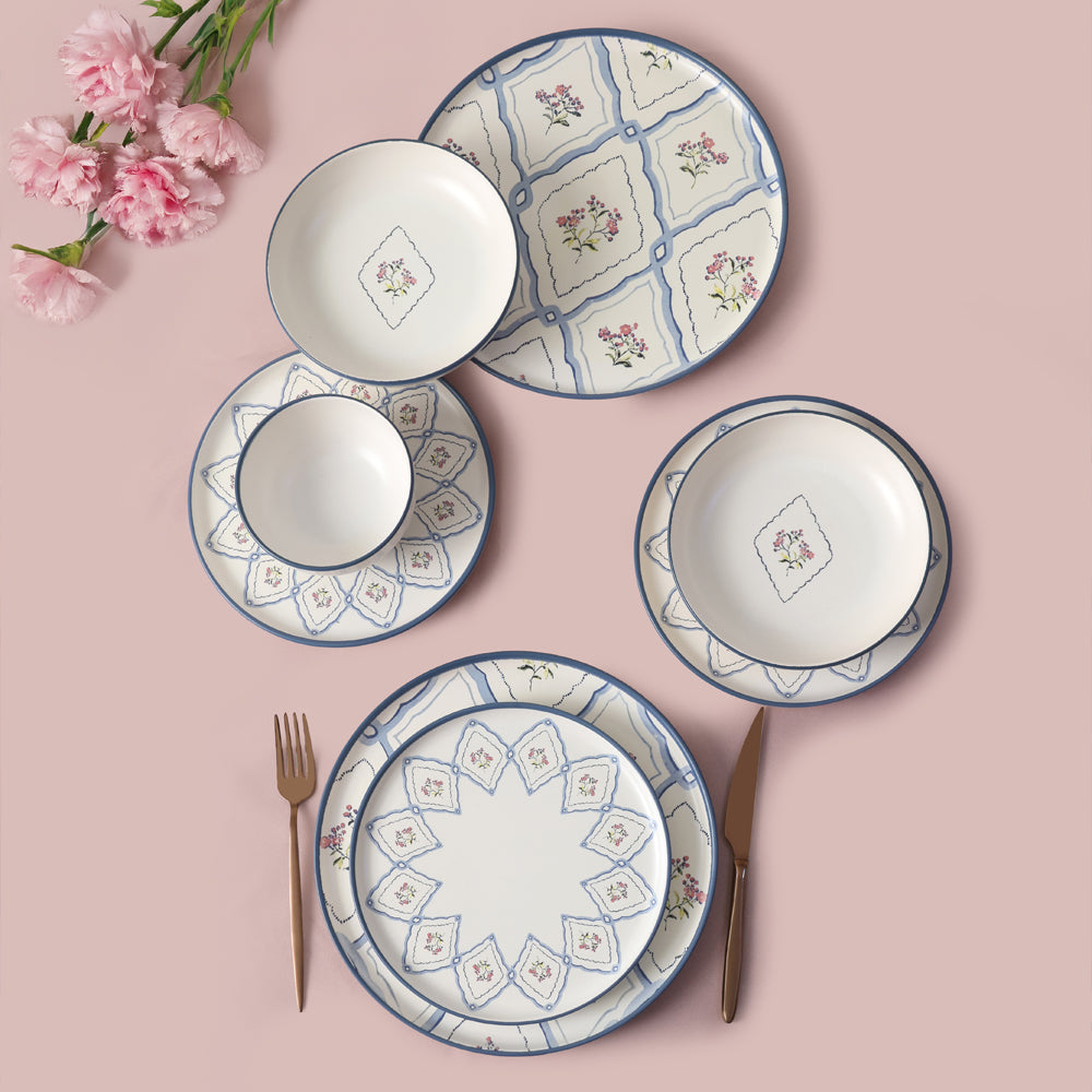 Floral Waves Dinner Set 24 Pieces 6 Person