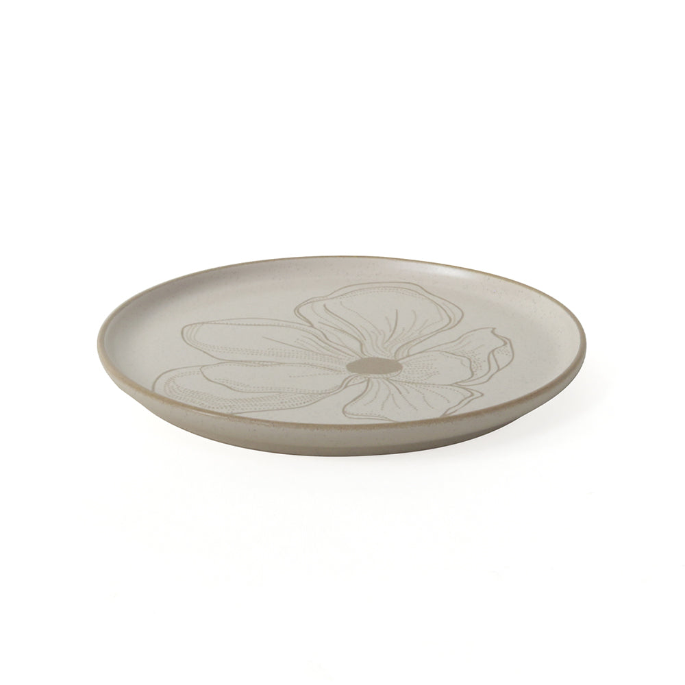 Taupe Bloom Nordic Dinner Set 24 Pieces for 6 People