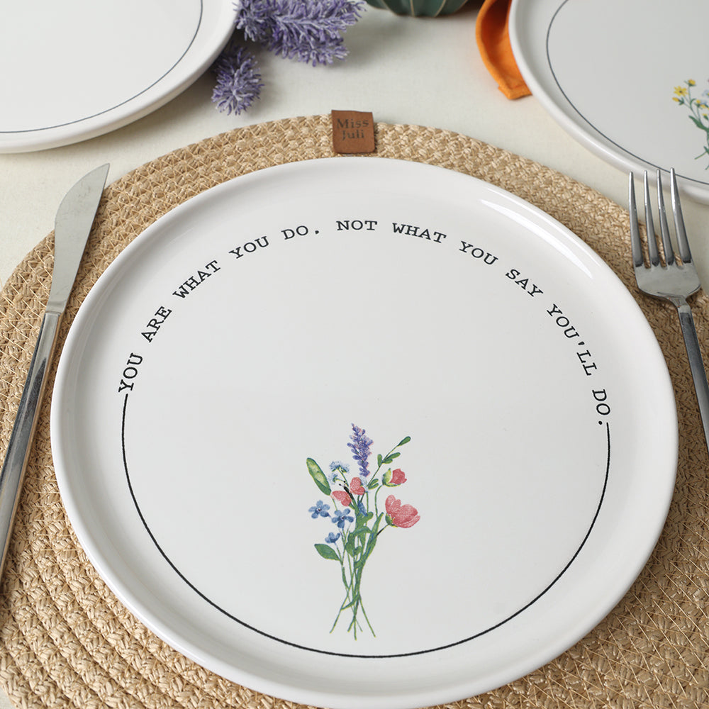 Motto Bloom Nordic Cake Plate 22 Cm 4 Pieces