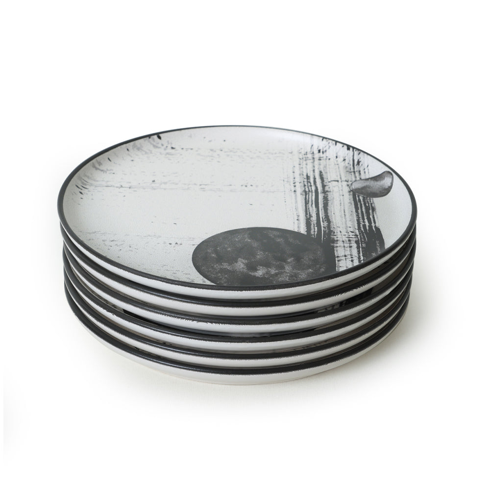 Keraart Shadowy Nordic Cake Plate 22 Cm 6 Pieces