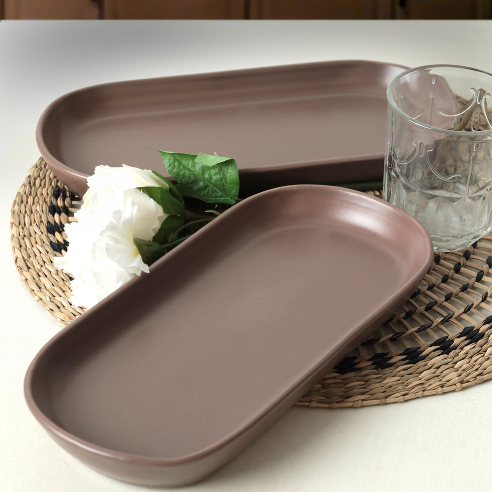 Noyan Boat Plate 26 Cm 2 Pieces