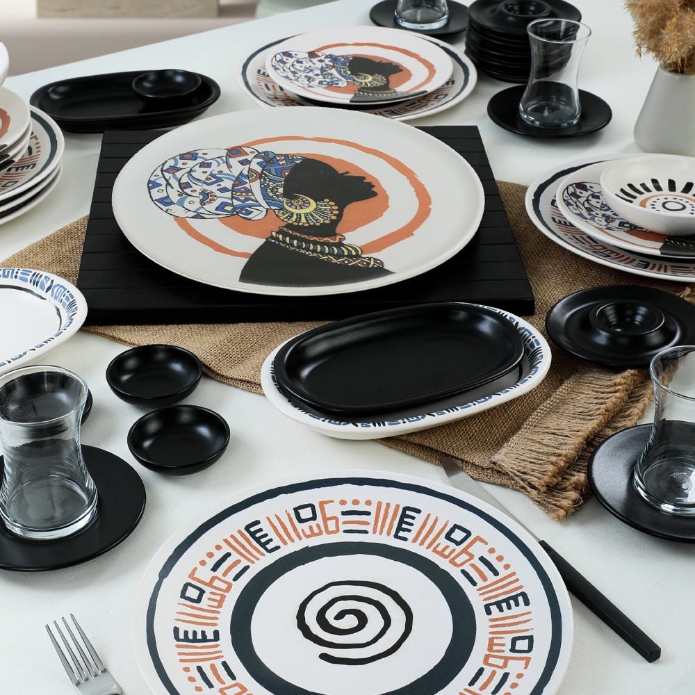 African Breakfast Set 50 Pieces for 6 People