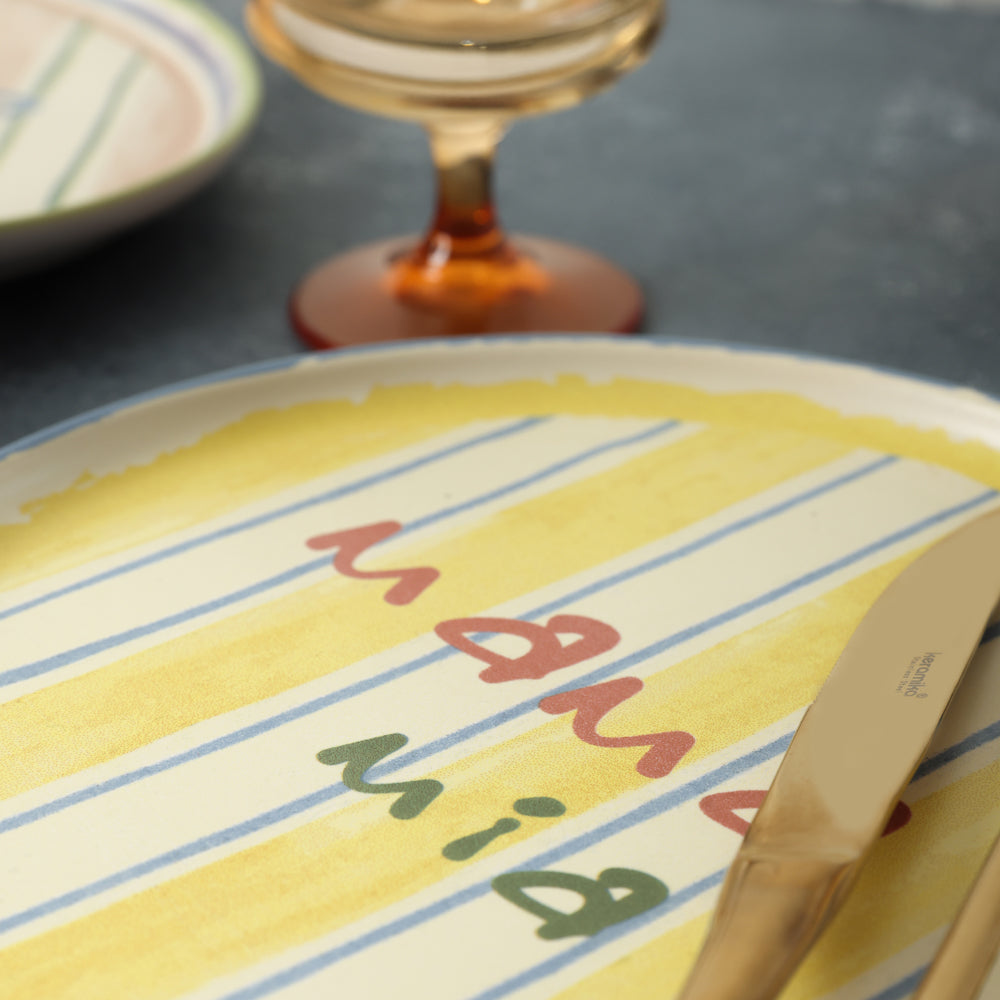 Mama Mia & La Dolce Vita Cake Plate 22 Cm 4 Pieces