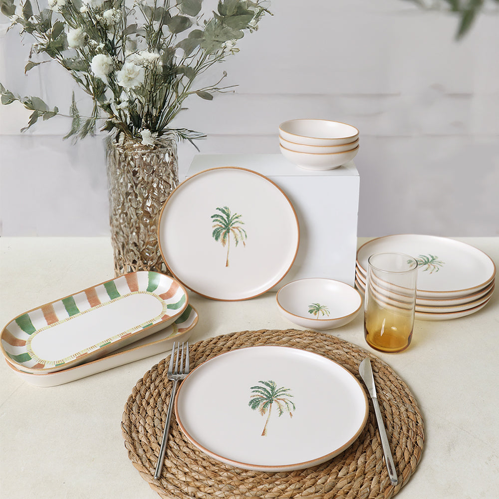 Bronze Palmiye Breakfast Set 12 Pieces 6 Person