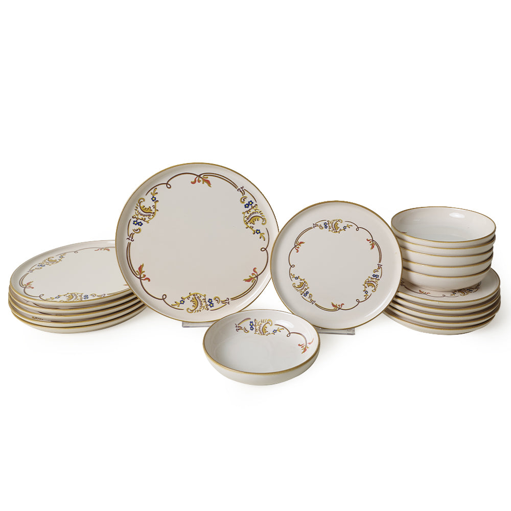 Bronze Bloom Dinner Set 18 Pieces 6 Person