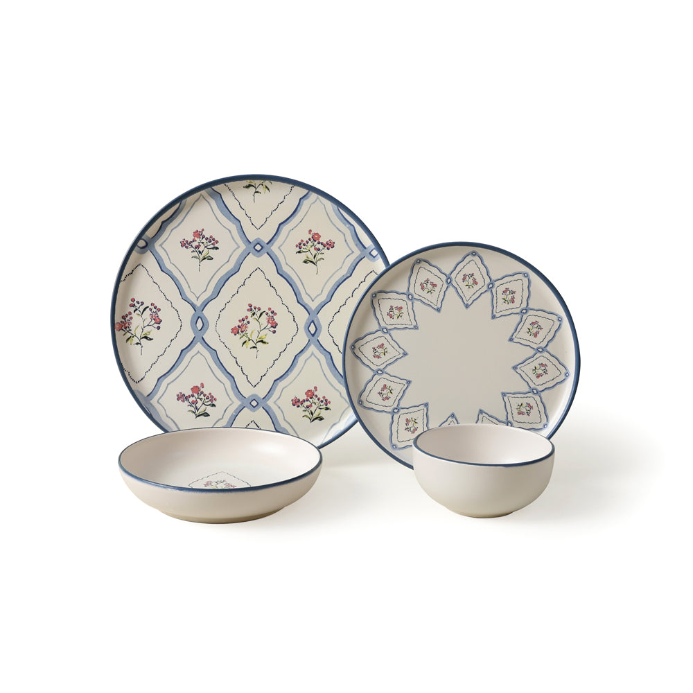 Floral Waves Dinner Set 24 Pieces 6 Person