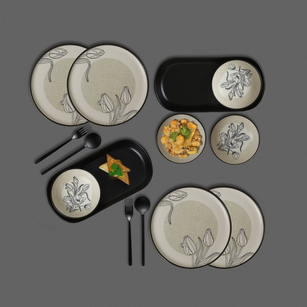 Shade Flowers Breakfast Set 10 Pieces for 4 People