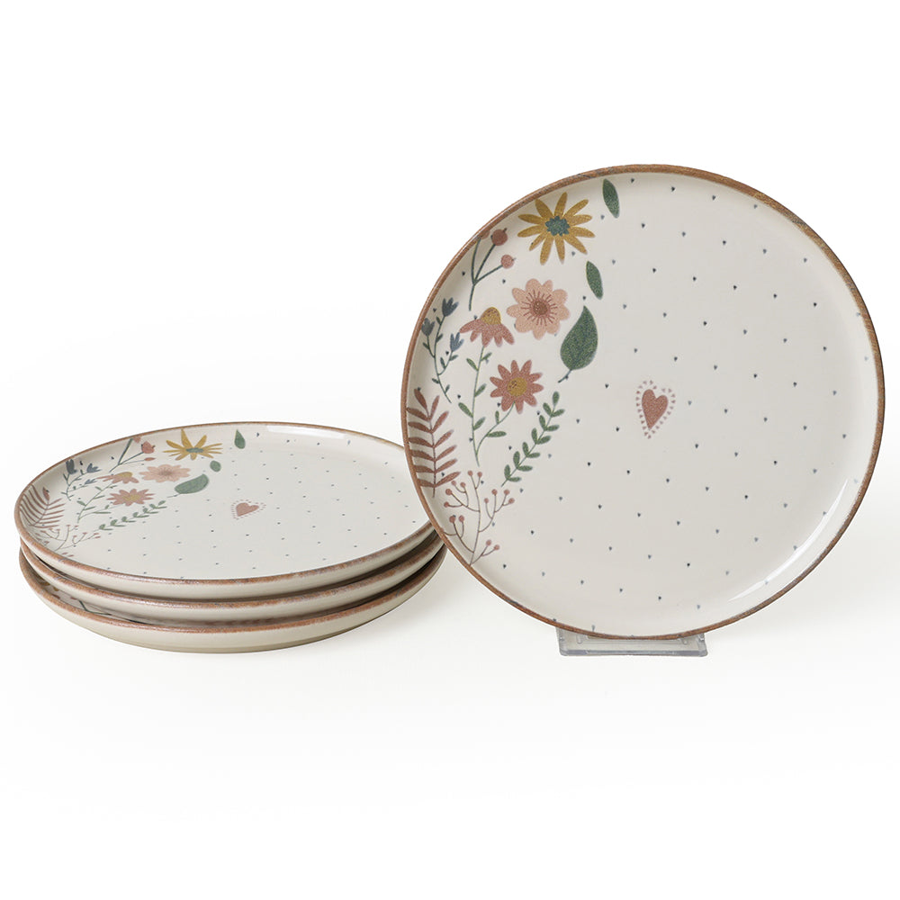 Soft Bloom Nordic Cake Plate 22 Cm 4 Pieces