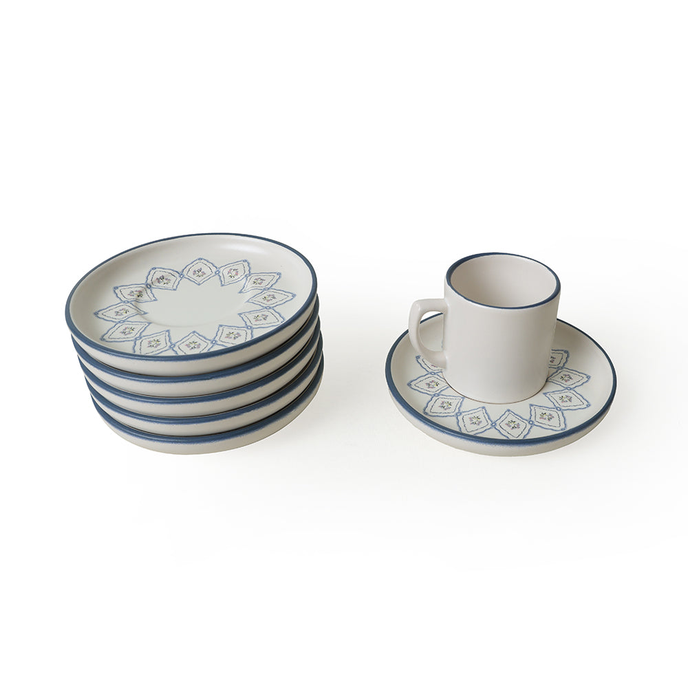 Floral Waves Nordic Coffee Set 12 Pieces 6 Person