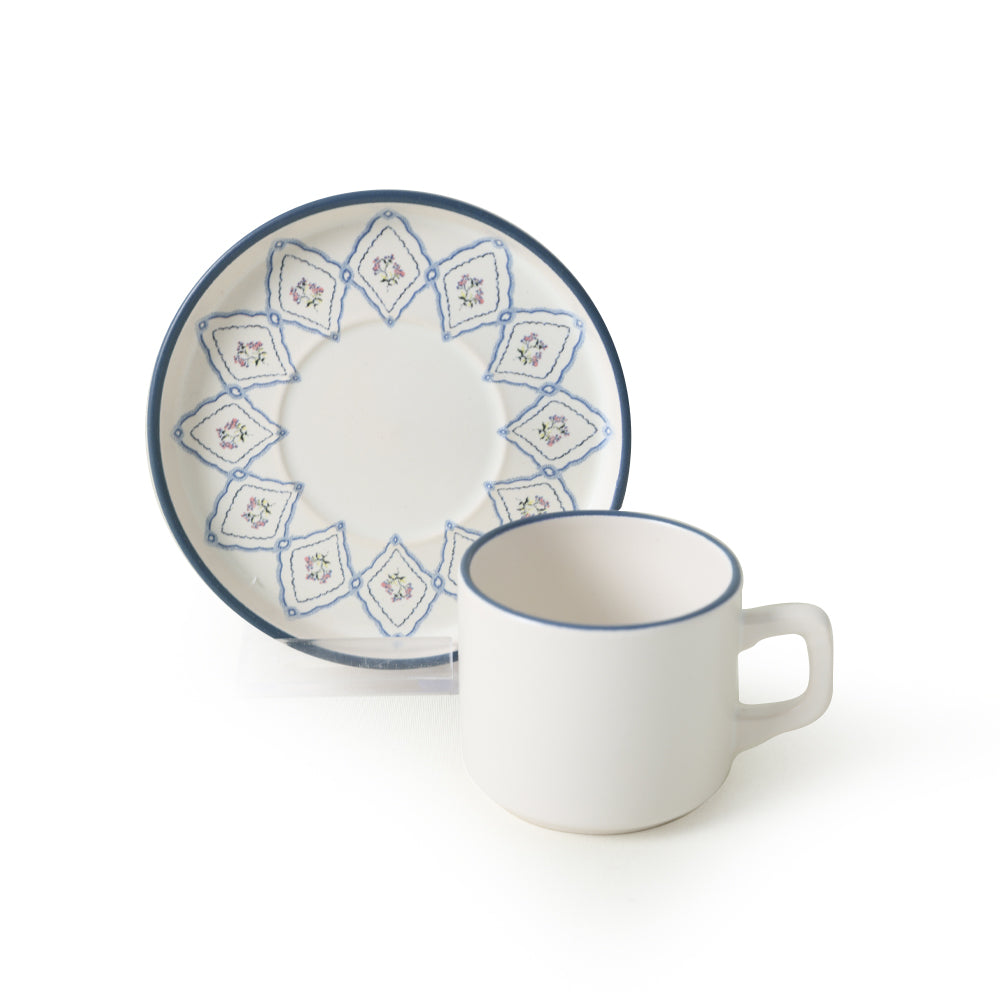 Floral Waves Stackable Tea Set 12 Pieces for 6 People