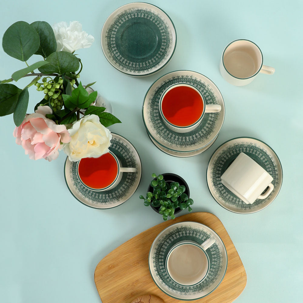 Maya Stackable Tea Set 12 Pieces for 6 People