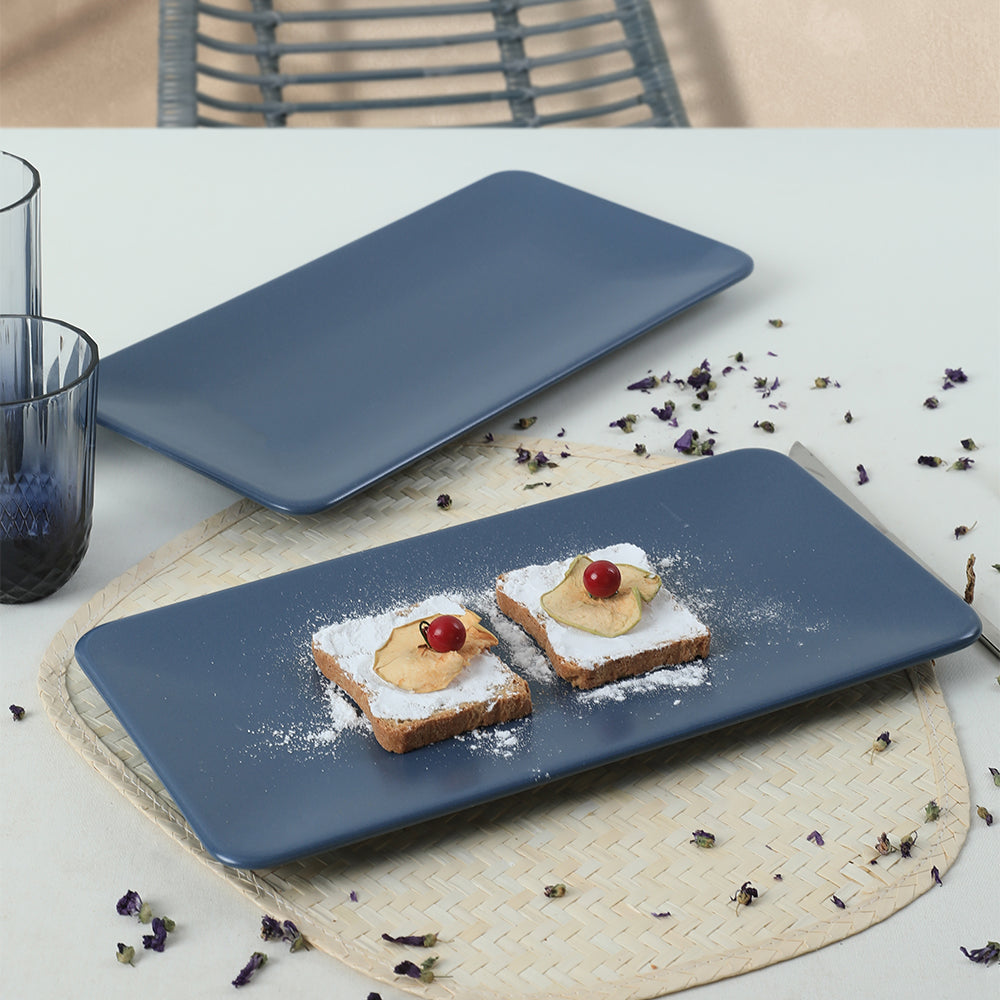 Matte Siera Boat Plate 33 Cm 2 Pieces