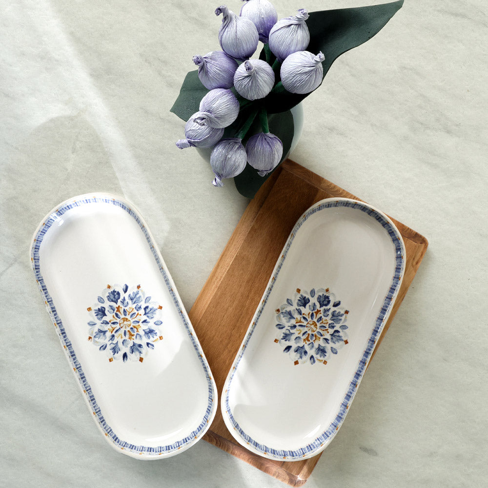 Sapphire Noyan Boat Plate 26 Cm 2 Pieces
