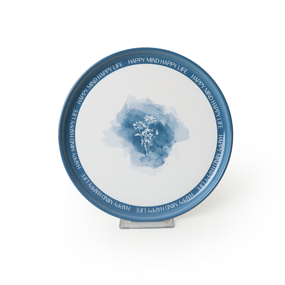 Flowers Motto Nordic Cake Plate 22 Cm 4 Pieces