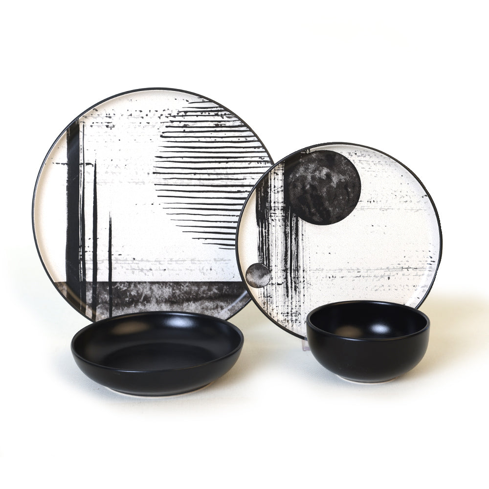 Shadowy Dinner Set 24 Pieces 6 Person