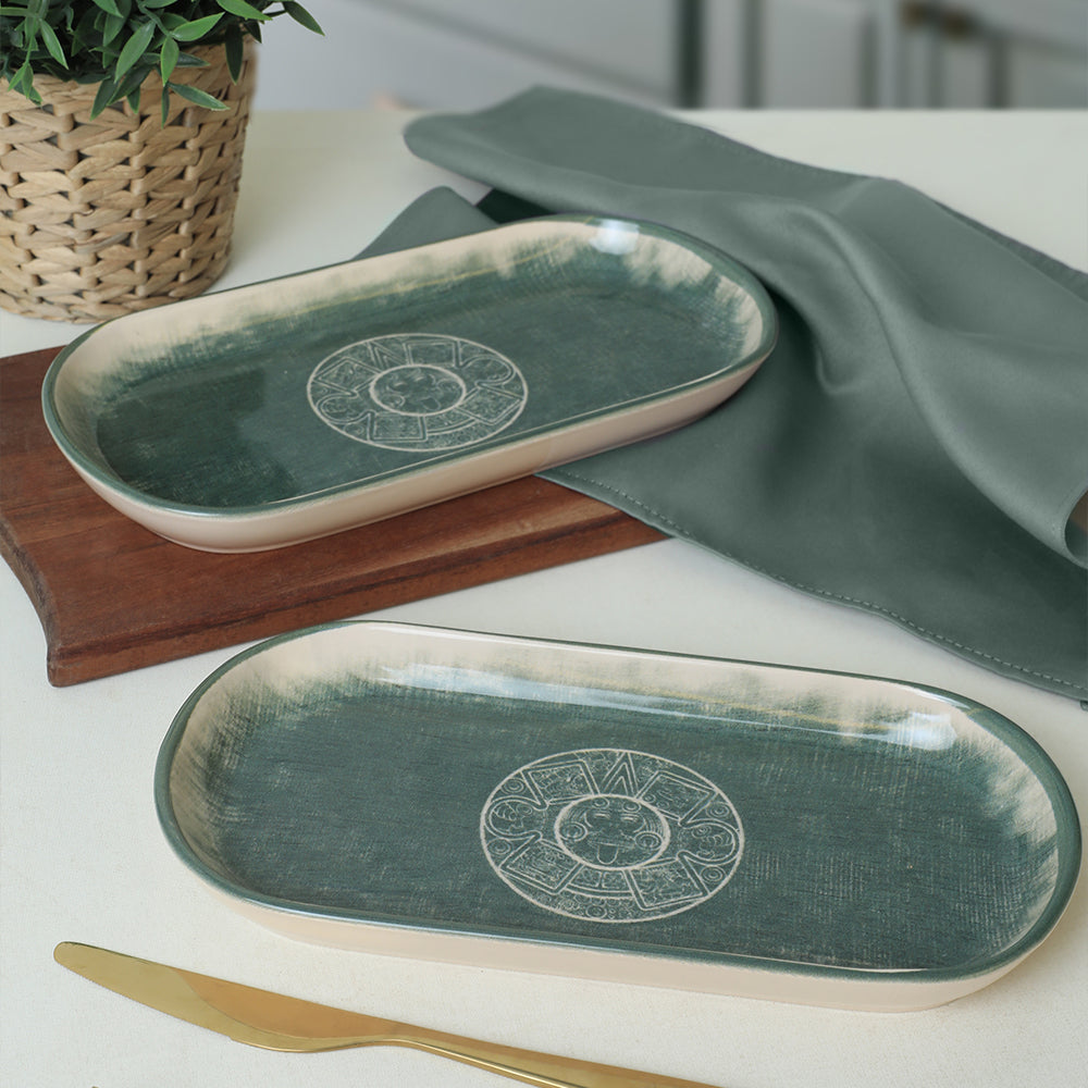 Noyan Boat Plate 26 Cm 2 Pieces