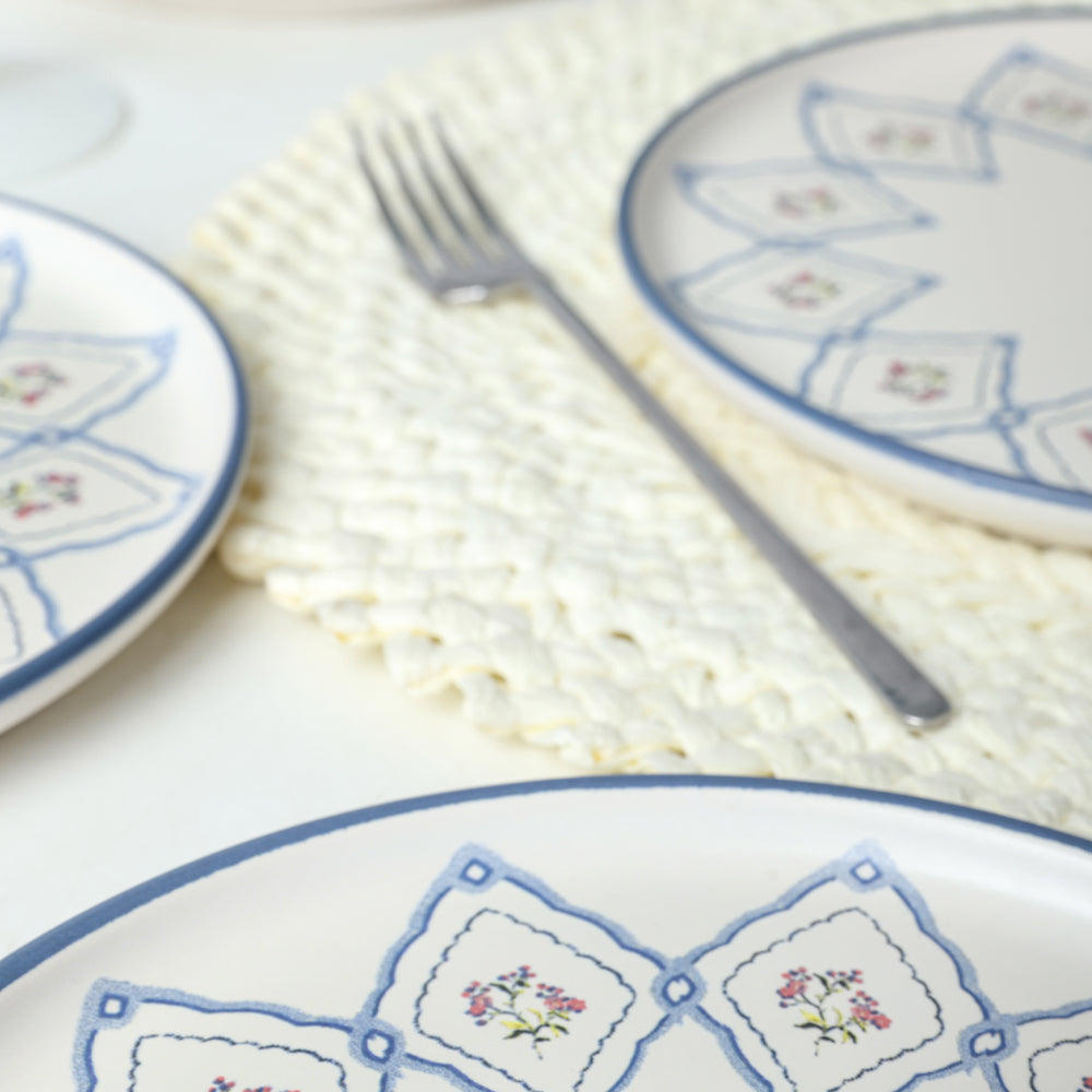 Floral Waves Nordic Cake Plate 22 Cm 6 Pieces
