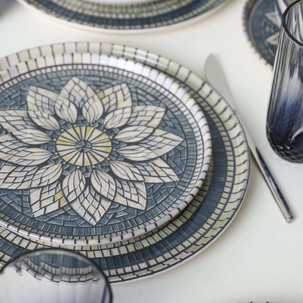 Mosaic Marvels Dinner Set 24 Pieces for 6 People