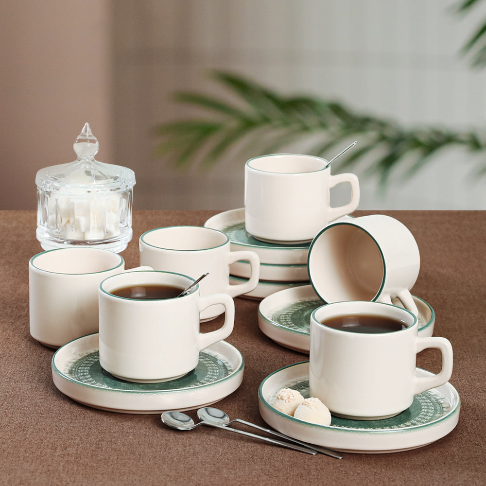 Maya Stackable Tea Set 12 Pieces for 6 People